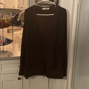 Chocolate brown studded cardigan